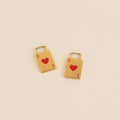 Ace of Hearts Chunky Huggie Hoop Charms 1