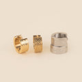 Paisley Super Chunky Huggie Hoop Earrings 3