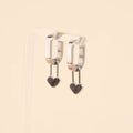 Paperclip Heart Huggie Hoop Charms 8
