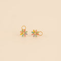 Rainbow Daisy Huggie Hoop Charms 4