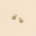 Rainbow Daisy Huggie Hoop Charms 7