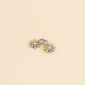 Rainbow Daisy Huggie Hoop Charms 8