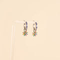 Rainbow Daisy Huggie Hoop Charms 10