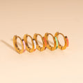 Split Color Huggie Hoop Earrings 1