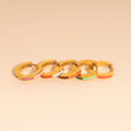 Split Color Huggie Hoop Earrings 3