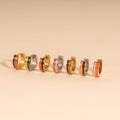 Striped Chunky Huggie Hoop Earrings 4