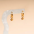 Plumeria Flower Huggie Hoop Charms 4