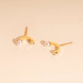 Arc and Pearl Stud Earrings 1