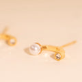 Arc and Pearl Stud Earrings 6