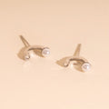 Arc and Pearl Stud Earrings 8