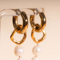 Ripple Pearl Huggie Hoop Charms 8