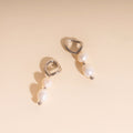 Ripple Pearl Huggie Hoop Charms 9