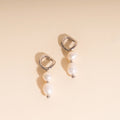 Ripple Pearl Huggie Hoop Charms 10