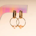 Blush Trio Huggie Hoop Charms 10