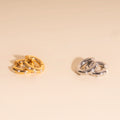 Pearl Chunky Rounded Huggie Hoop Earrings 7