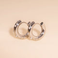 Pearl Chunky Rounded Huggie Hoop Earrings 10