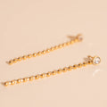 Crystal Bead Chain Stud Earrings 2