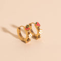 Berry Sweet 3D Huggie Hoop Earrings 1