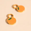 Mini Peach Huggie Hoop Charms 1