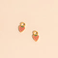 Mini Strawberry Huggie Hoop Charms 4