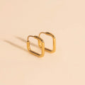 Diamond Rounded Huggie Hoop Earrings 4