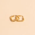 Diamond Rounded Huggie Hoop Earrings 6