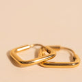 Diamond Rounded Huggie Hoop Earrings 8