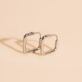 Diamond Rounded Huggie Hoop Earrings 9