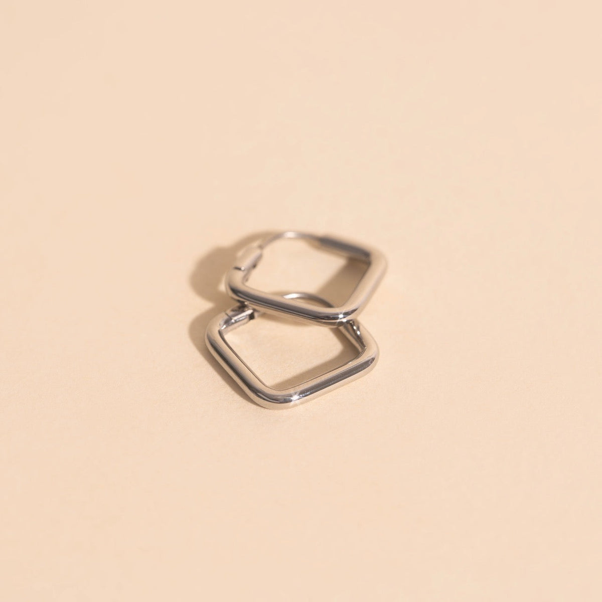 Diamond Rounded Huggie Hoop Earrings