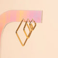 Diamond Rounded Huggie Hoop Earrings 1