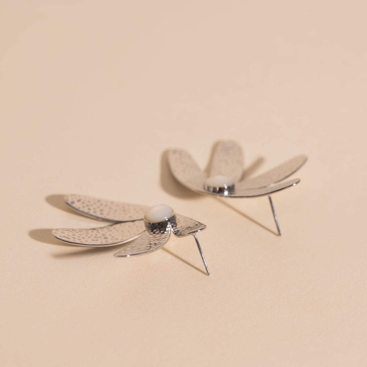 Jumbo Half Bloomed Stud Earrings