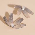 Jumbo Half Bloomed Stud Earrings 7