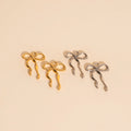 Ribbon Bow Huggie Hoop Charms 9