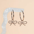 Rope Bow Huggie Hoop Charms 7