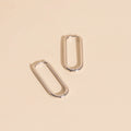 Titanium Thinny Rectangle Rounded Huggie Hoop Earrings - FeatherTUFF™ 8