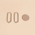 Titanium Thinny Rectangle Rounded Huggie Hoop Earrings - FeatherTUFF™ 10