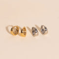 Chunky Teardrop Mini Huggie Hoop Earrings 7