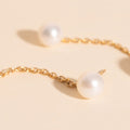 Pearl Line Stud Earrings 8