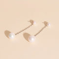 Pearl Line Stud Earrings 6