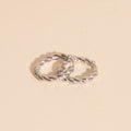 Twisted Rope Rounded Huggie Hoop Earrings 6