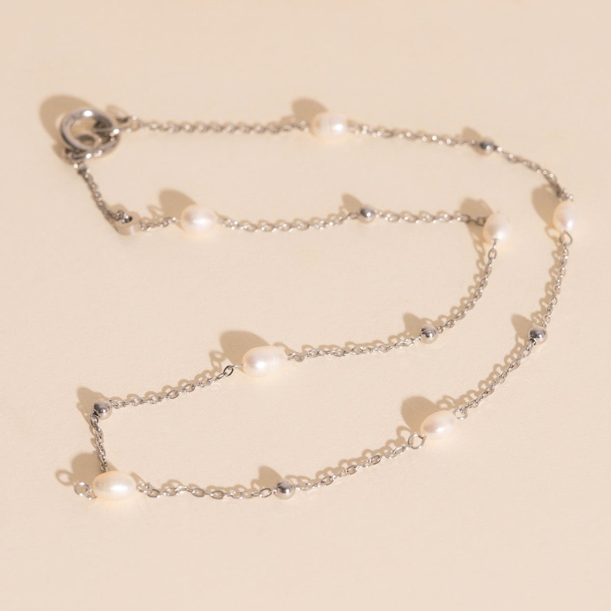 Mini Pearl Chain Necklace (18")