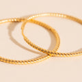 Lasso Rope Rounded Huggie Hoop Earrings 5