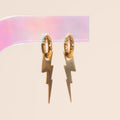 Lightning Bolt Huggie Hoop Charms 5