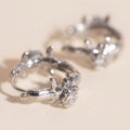 Climbing Rose Huggie Hoop Earrings 9