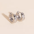 Heirloom Etch Teardrop Super Chunky Huggie Hoop Earrings 4