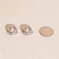 Heirloom Etch Teardrop Super Chunky Huggie Hoop Earrings 8