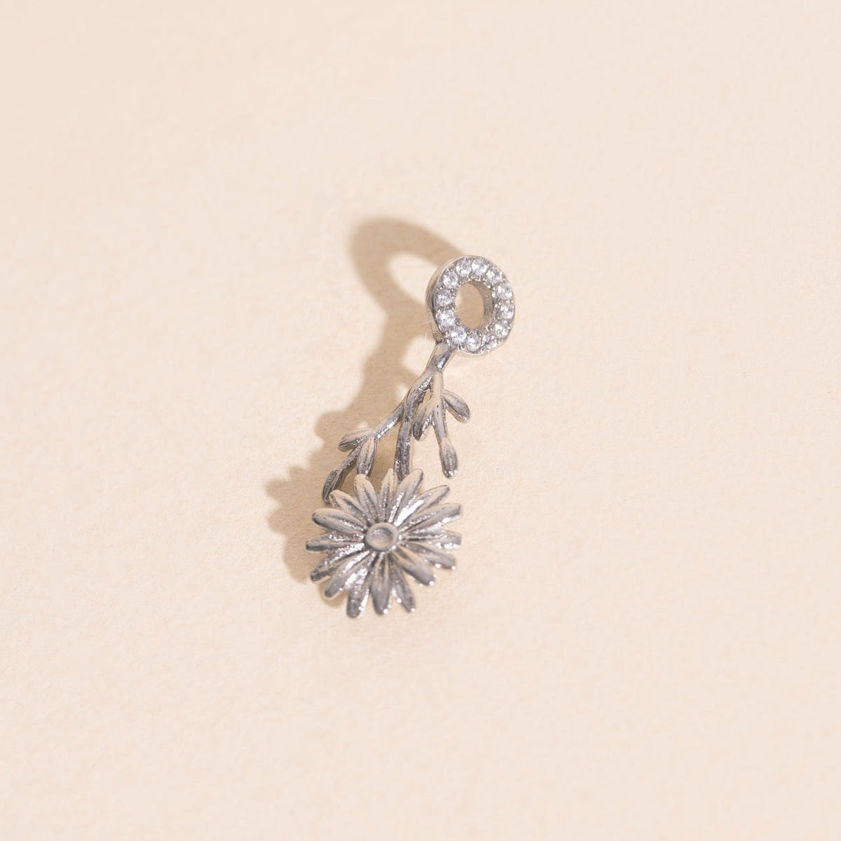 April Daisy Birth Flower Necklace Charm