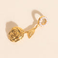 June Rose Birth Flower Necklace Charm 2