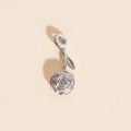 June Rose Birth Flower Necklace Charm 5