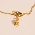 July Lily Birth Flower Necklace Charm 3